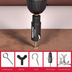 Juego Premium de 41 piezas de 1/4" de impacto magnético para llave de vaso métricas y SAE estándar y profundo con adaptadores de casquillos, trinquete 2 en 1, destornillador de ala, dados universales, soporte de bits de liberación rápida