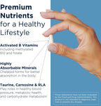 Designs for Health Metabolic Synergy - Suplemento multivitamínico y mineral con cromo, 360 unidades