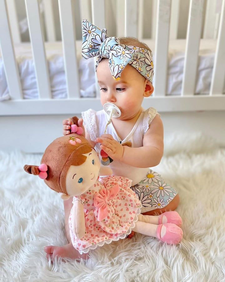LeyaDoll Muñeca de bebé suave de felpa (40.6 cm), mi primera muñeca...