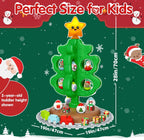 Árbol de Navidad para niños mejorado con estrella en la parte superior con luz, sonido y música, juego de tren de juguete alrededor del árbol para niños de 3 a 5 años, decoración funcional para