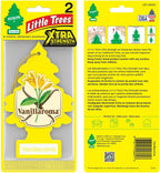 LITTLE TREES Ambientador de coche | Xtra Strength proporciona aroma de larga duración para el automóvil o el hogar | impulso extra de fragancia | Vanillaroma, 24 ambientadores