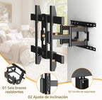 Soporte de pared ultra delgado de 1,3" para televisores de 32 a 75