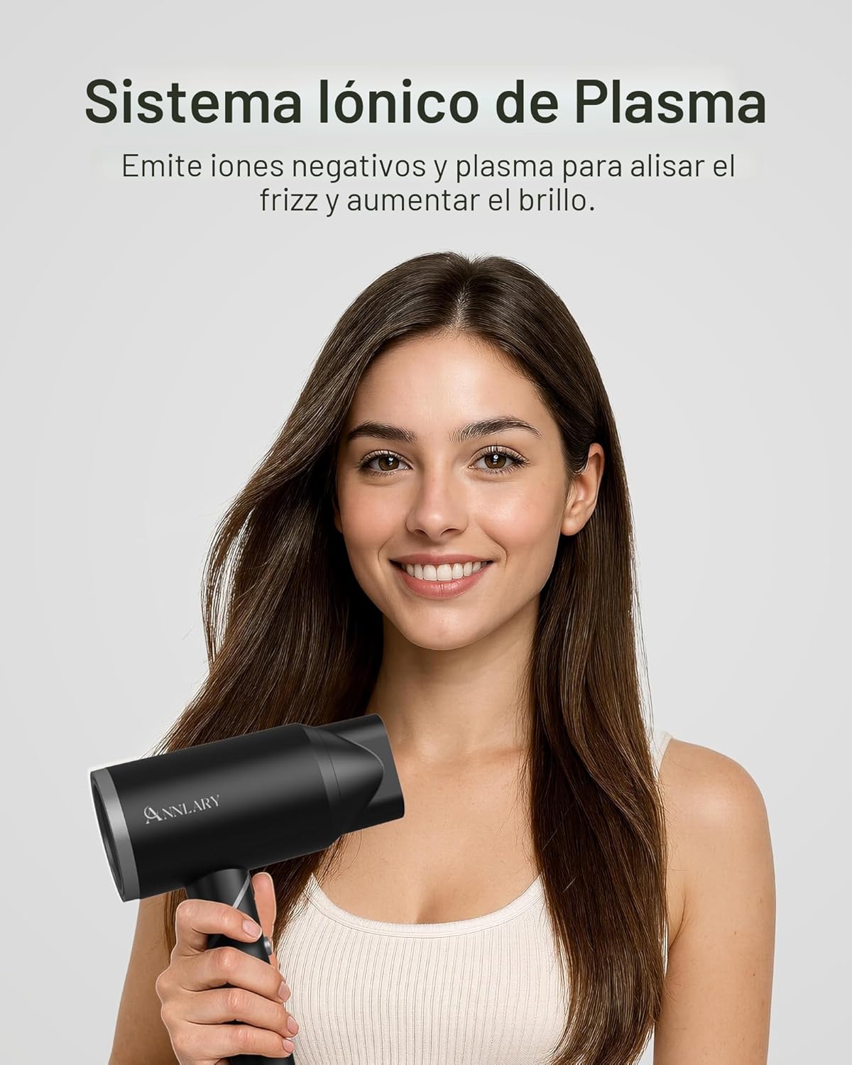 ANNLARY Secador de pelo con peine | Secador de pelo de 1800 W con d...
