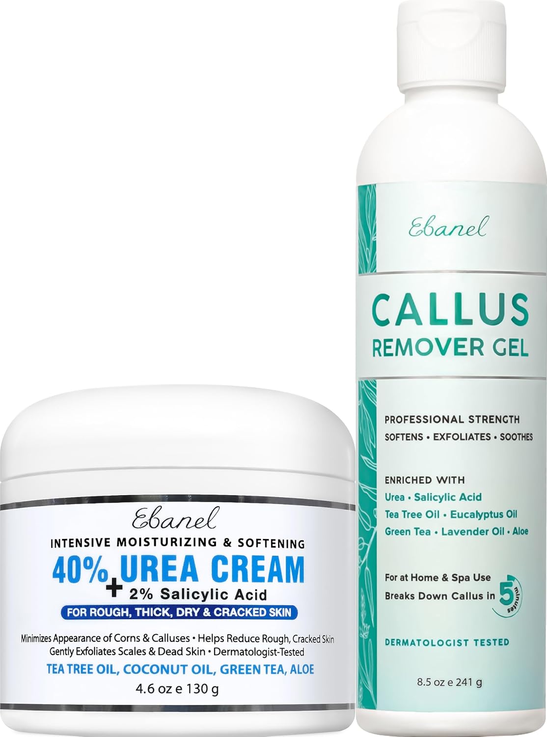 Ebanel Juego de removedor profesional de callos para pies y crema d...