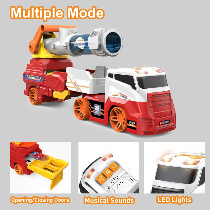 Dwi Dowellin Juguetes de Camiones para Niños, Juego de Coches Grand...