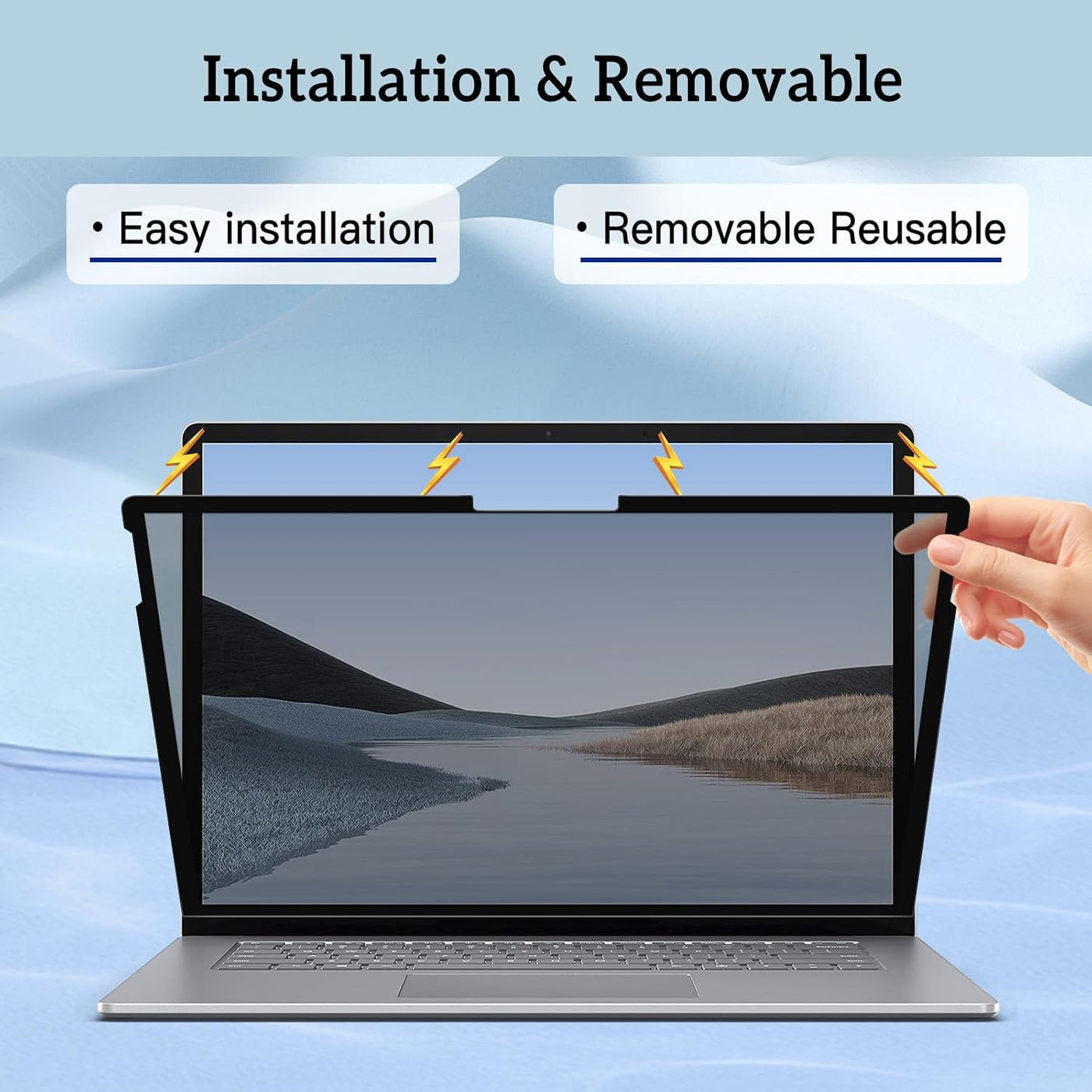 ZOEAGG - Pantalla de privacidad extraíble para Surface Laptop Go de...