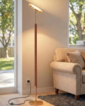 Lámpara Lámpara de pie de madera LED Torchiere con control remoto