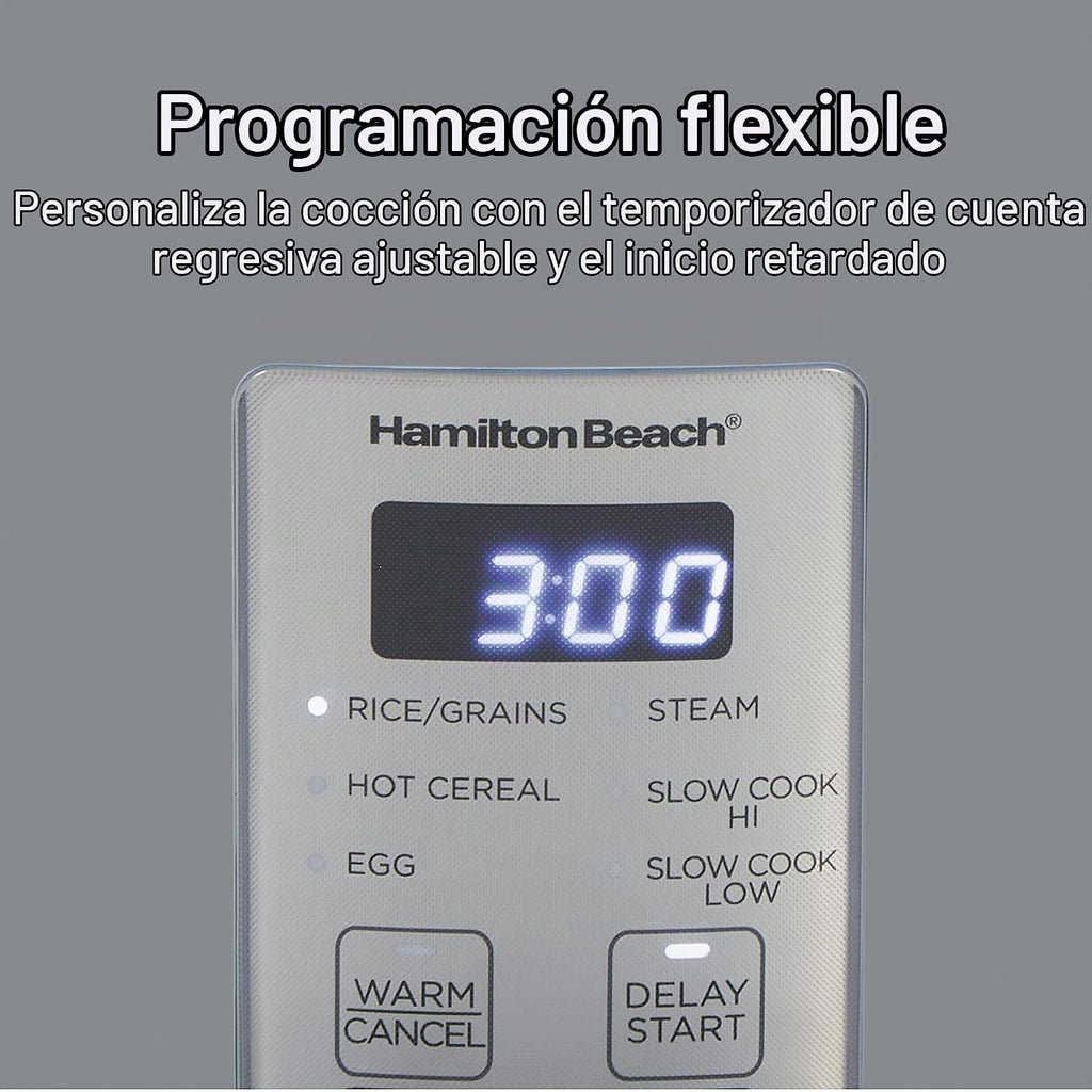 Hamilton Beach Arrocera digital programable y vaporizador de alimentos