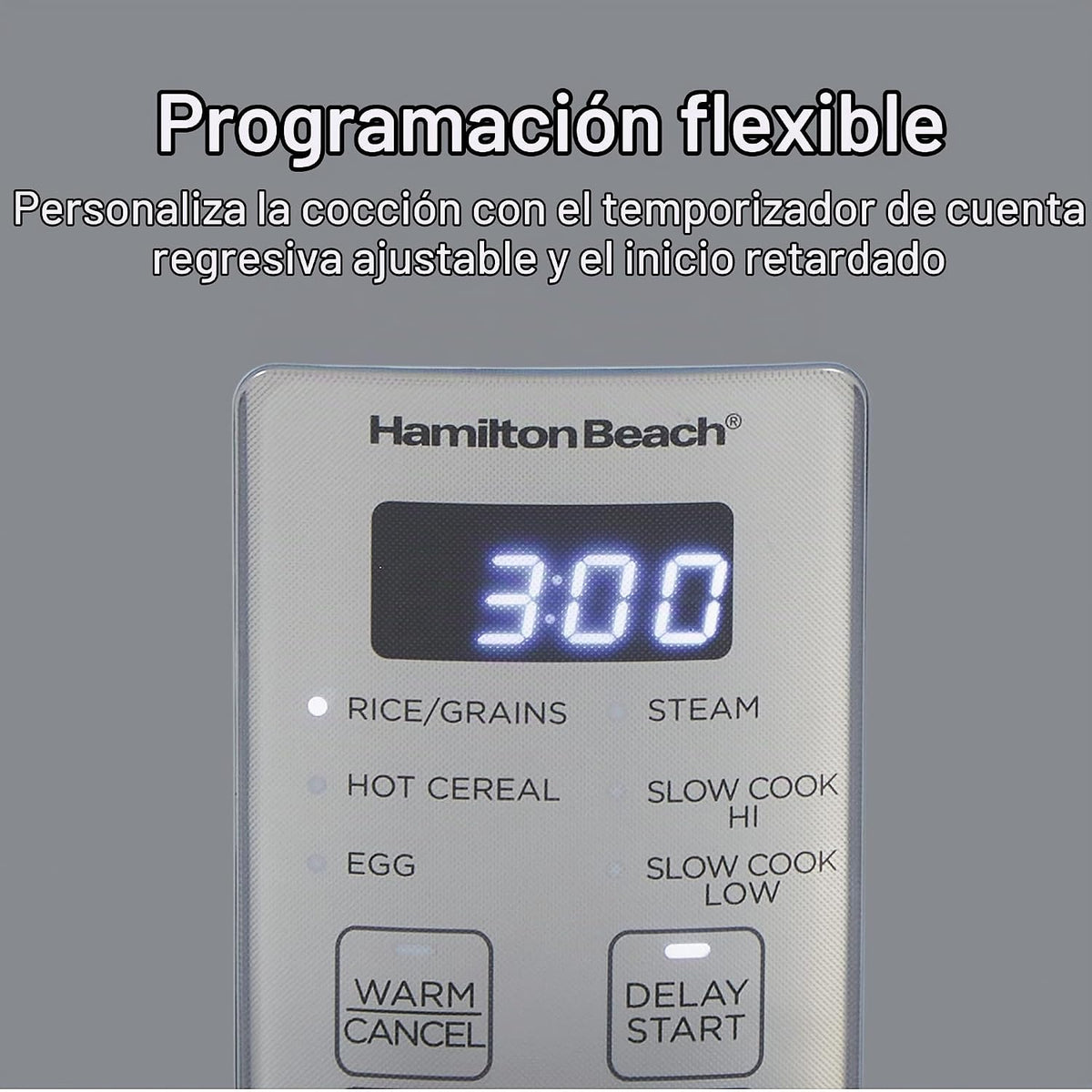 Hamilton Beach Arrocera digital programable y vaporizador de alimentos