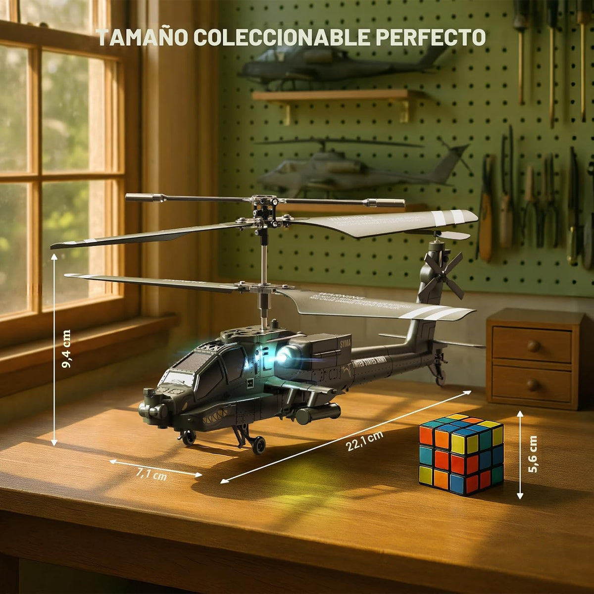 SYMA S51H Helicóptero RC para niños, Helicóptero control remoto militar