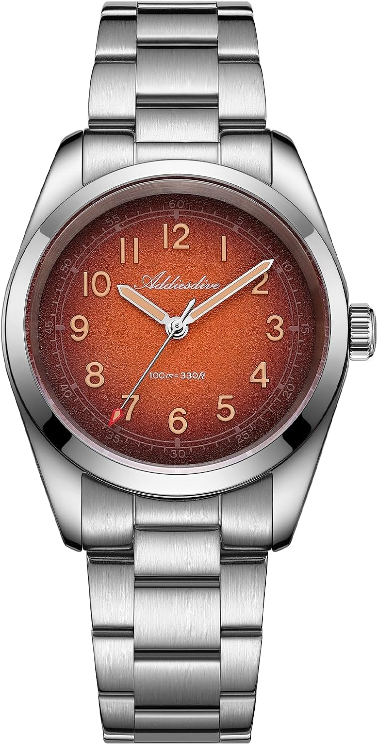 ADDIESDIVE Reloj de vestir para hombre 36MM 10MM Delgado Zafiro Impermeable Fácil de leer
