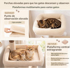 Globlazer Cat Tree Tower 2 Condo Kitten Scratching Post, F54, Beige