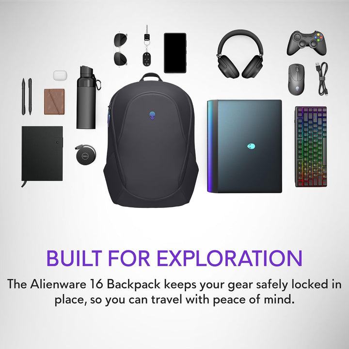 Mochila Alienware 16 - AW5625P - Capacidad de 21L, malla transpirab...