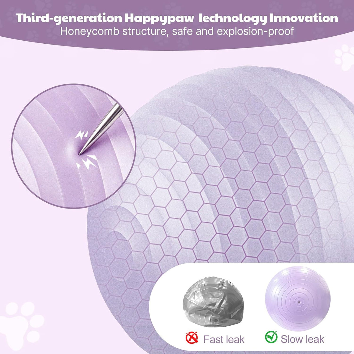 Happypaw 3.0 Upgrade - Pelota de pastoreo de 18 pulgadas para perros, color