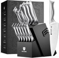 Juego de cuchillos de cocina de 15 piezas con bloque afilador