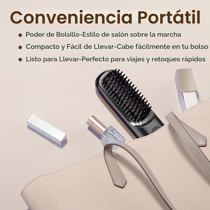 Lovinity - Cepillo alisador de cabello con pantalla LCD (calentamie...