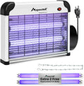 Lámpara ASPECTEK Exterminador eléctrico de insectos, bombillas UV de 20 W, control de mosca, mosquitos, mosquitos y polillas, uso en interiores y exteriores cubiertos para el hogar, garaje, patio y granja