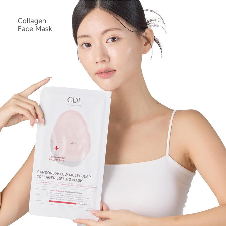 CANDORLOV CDL - Mascarilla de hidrogel coreano de bajo peso molecul...