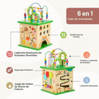 OOOK Cubo de actividades grande 5 en 1, cubo de actividades con temática