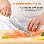 Juego de cuchillos de cocina de 15 piezas con bloque y afilador