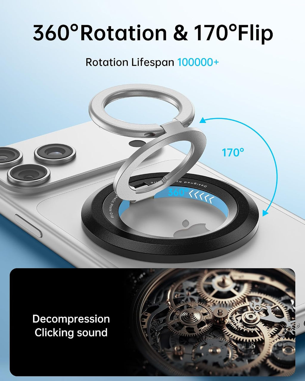 SYNCWIRE Soporte magnético para anillo de teléfono, para MagSafe Phone Grip