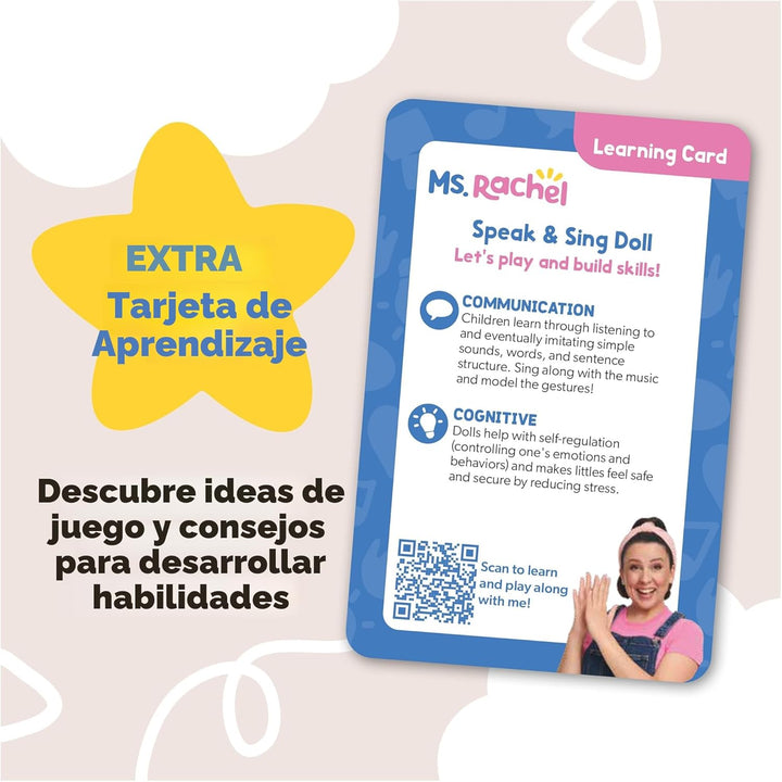 Ms. Rachel Muñeca Oficial que Habla y Canta, Muñeca Interactiva de...