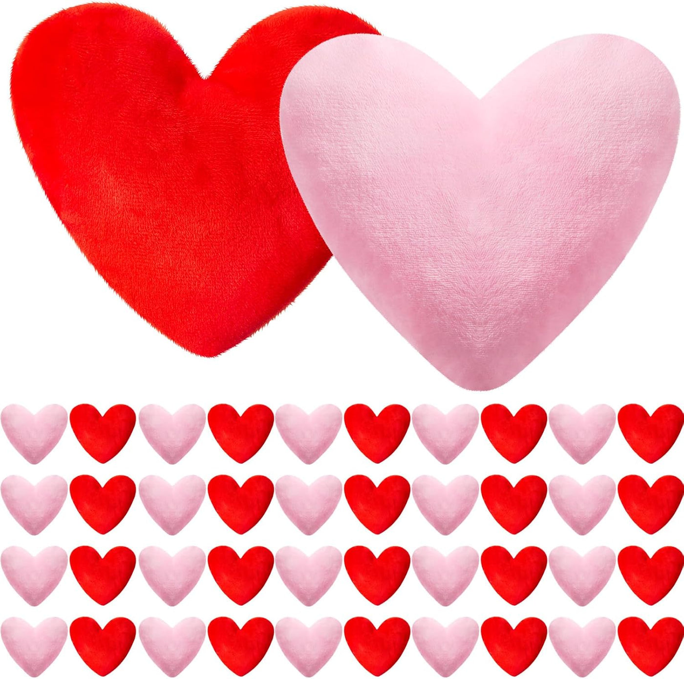 PullCrease 48 almohadas de felpa en forma de corazón para