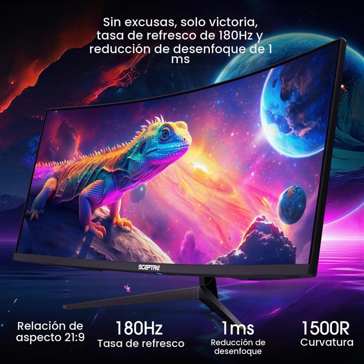 ¡Nuevo! Sceptre - Monitor ultraancho curvado de 34 pulgadas WQHD de...