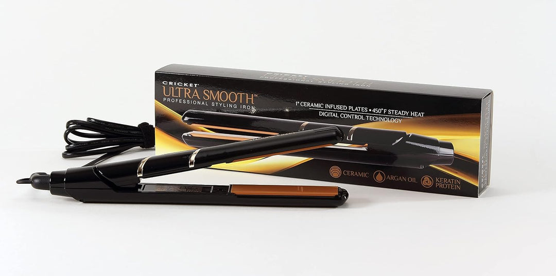 Cricket Ultra Smooth - Plancha de pelo profesional, color negro | A...