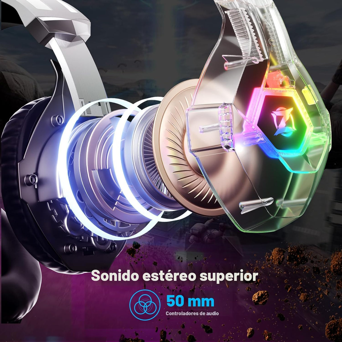 Ozeino - Audífonos para juegos para PC, PS4, PS5, auriculares Xbox