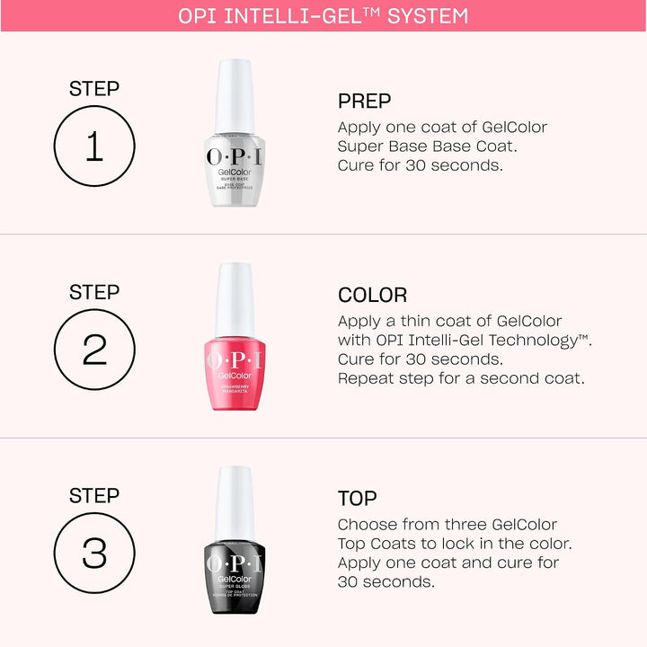 OPI GelColor Base y capas superiores | Fuerte adherencia, alto bril...