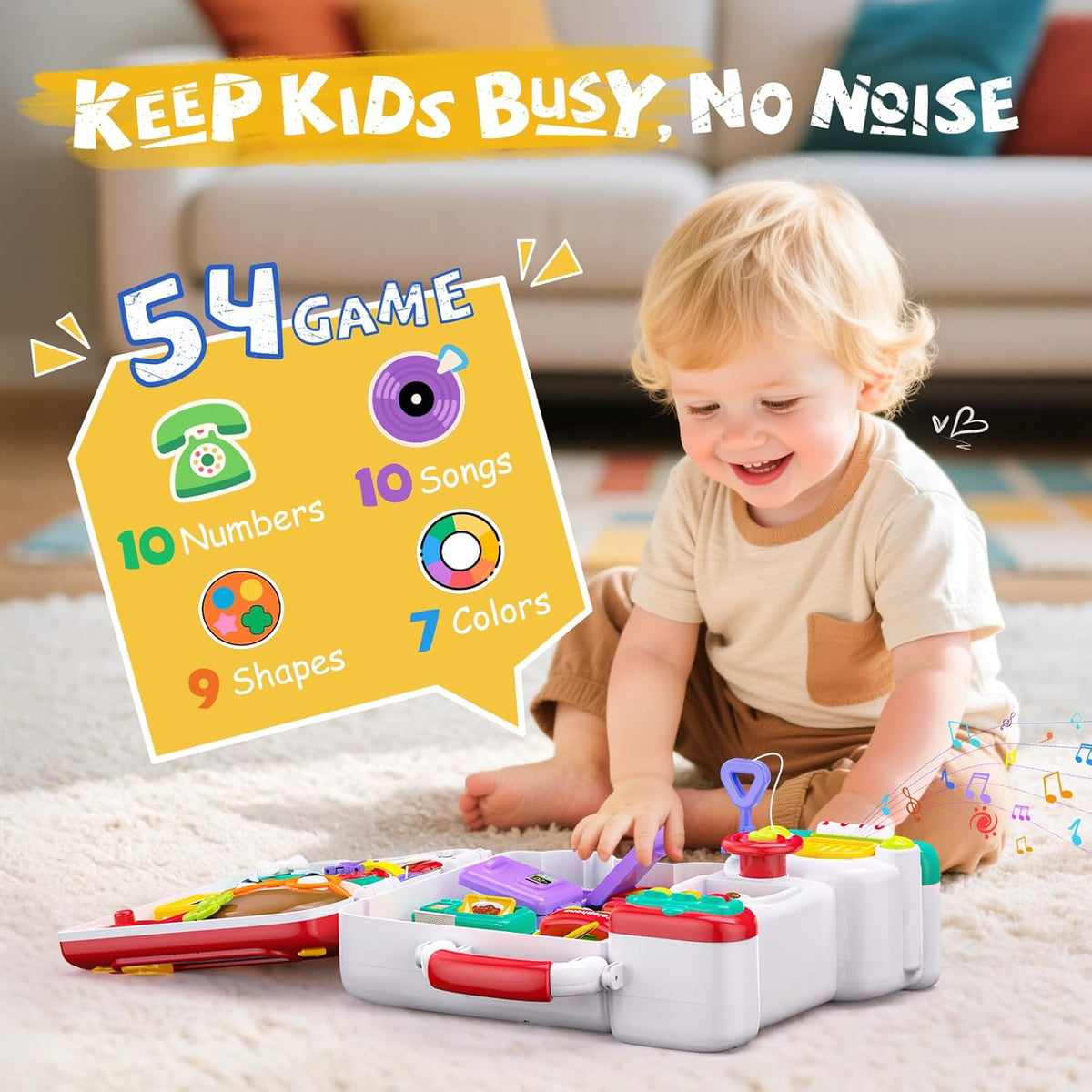 Montessori Busy Board Toys para niño de 1 año, regalo de cumpleaños para niño de 1 año