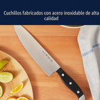 Henckels Statement - Juego de cuchillos de 20 piezas, afilado para maquinilla de afeitar, ingeniería alemana, marrón