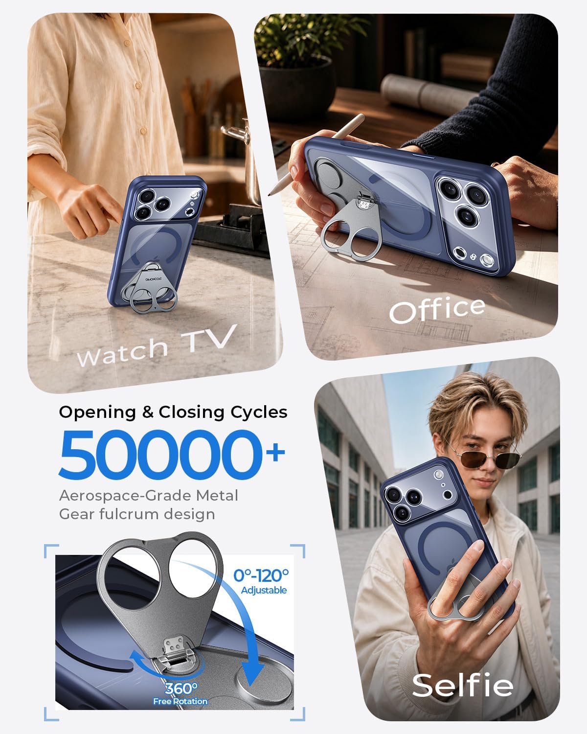 Fuerte magnético y soporte sin costuras de 360° para iPhone 18 Pro Max