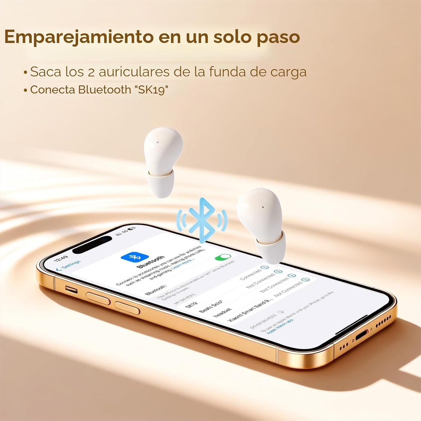 Los mini auriculares invisibles más pequeños inalámbricos Bluetooth...