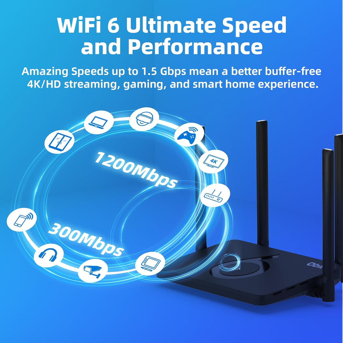 DBIT AX1500 WiFi 6 Router de Internet inalámbrico de doble banda, v...