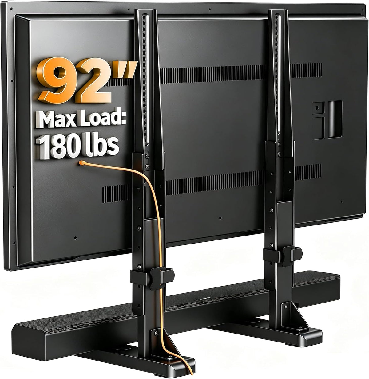 Soporte de TV grande para la mayoría de televisores planos/curvos de 24 a 86, 90, 92 pulgadas, soporte universal de TV resistente, soporta 180 libras, VESA máximo 31.496 x 23.622 in, para