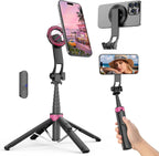 37'' Trípode Magnético para Teléfono, Trípode Portátil para Selfie y Base de 4 Patas