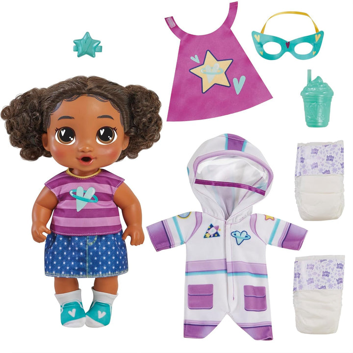 Baby Alive Super BFF Tilly Tinker Cabello Negro Muñeca Bebé para Ve...