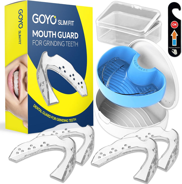 GOYO Slim FIT - Paquete de 4 protectores bucales para apretar los d...