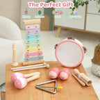 Juego de instrumentos musicales para niños de 9 piezas, juguetes de