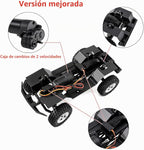 TRX4M Kit de chasis de nailon con caja de cambios de 2 velocidades, distancia entre ejes de 6.102 in premontada 1/18 RC marco sobre orugas para TRX4M Bronco Defender JJRC C8809 C8801