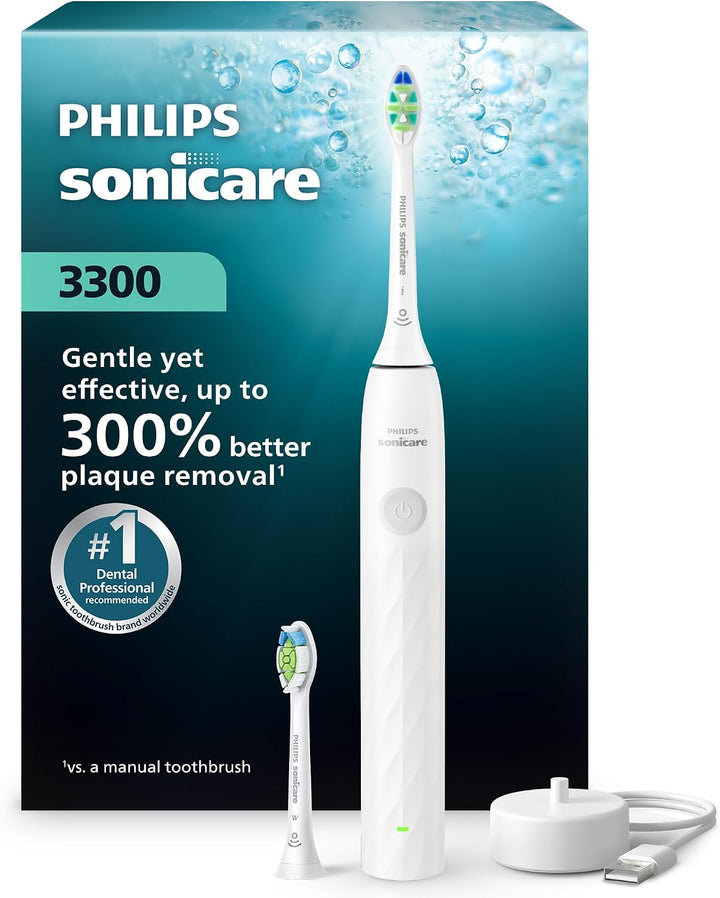 Philips Sonicare Cepillo de dientes eléctrico recargable 3300, 2 ca...