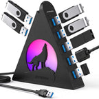 JoyReken, J7-WF-BK-2FT, hub USB 3.0 de 7 puertos