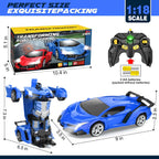 Dolanus Auto a control remoto - Robot transformador, regalos de juguetes, Azul