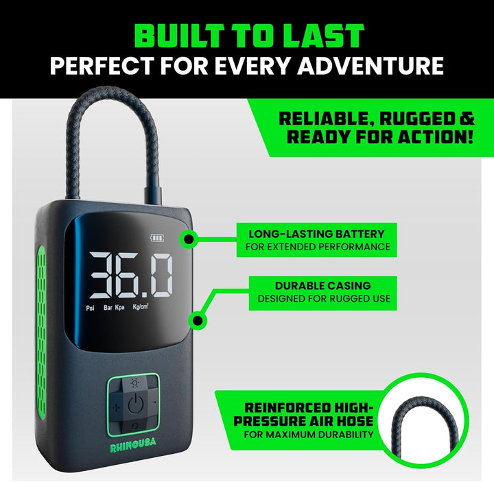 Rhino USA Inflador de Neumáticos Compresor de Aire Portátil (150 PS...