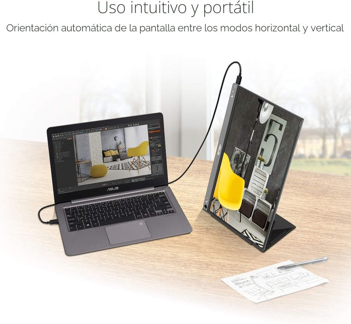 ASUS ZenScreen Monitor USB portátil de 15.6 pulgadas 1080P (MB16ACE...