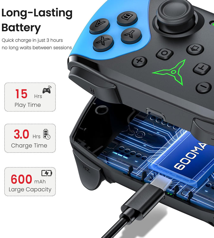 Wireless Switch Controller for Nintendo Switch\/Switch 2\/Lite\/OLE...
