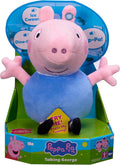Peppa Pig George Parlante, Muñeco de peluche con voz y efectos de sonido, Peluche suave para preescolar
