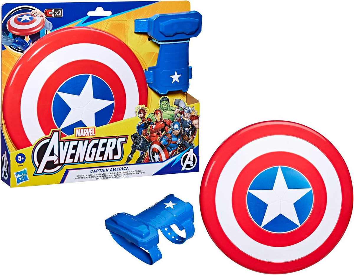 Escudo y guante magnéticos del Capitán América, de Marvel